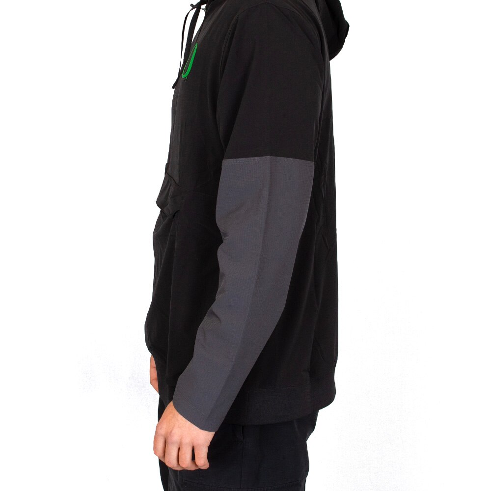 Classic Oregon O, Nike, Black, Coat/Jacket, Water Resistant, Men, Football, Taffeta, Anorak, Water Repellent, Sideline, Pullover, 926087